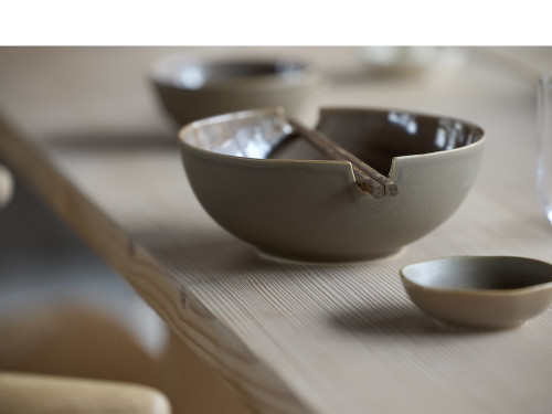 Kameninová Ramen mísa Shoku Warm Brown 18,5 cm