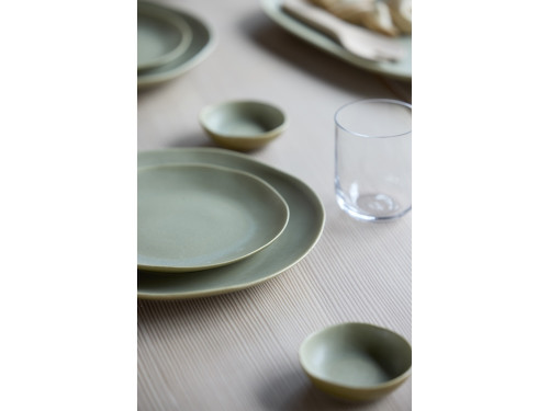 Kameninový mělký talíř Shoku Pure Green 20 cm