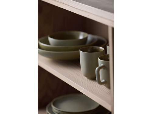 Kameninová těstovinová mísa Shoku Pure Green 21 cm