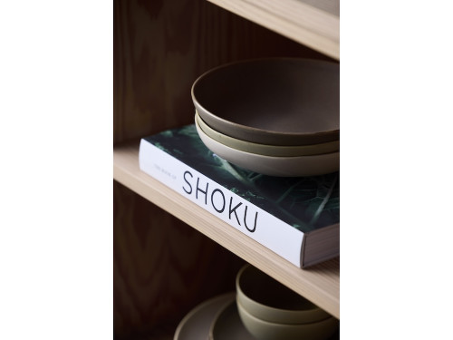 Kameninová těstovinová mísa Shoku Pure Green 21 cm