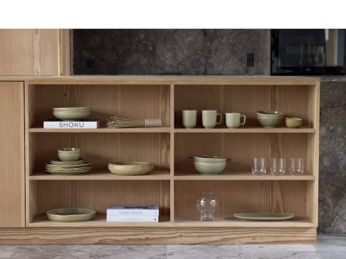 Kameninová těstovinová mísa Shoku Pure Green 21 cm