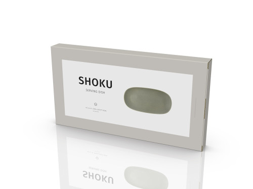 Kameninová servírovací tác Shoku Pure Green 34x18 cm