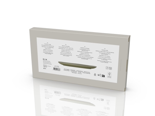 Kameninová servírovací tác Shoku Pure Green 34x18 cm