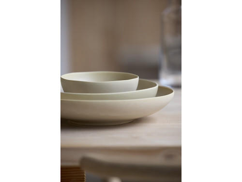 Kameninová salátová mísa Shoku Soft Beige 28 cm