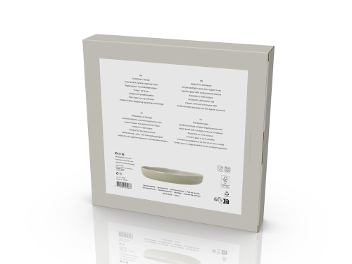 Kameninová servírovací mísa Shoku Soft Beige 28 cm