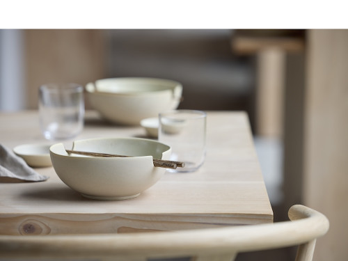 Kameninová Ramen mísa Shoku Soft Beige 18,5 cm