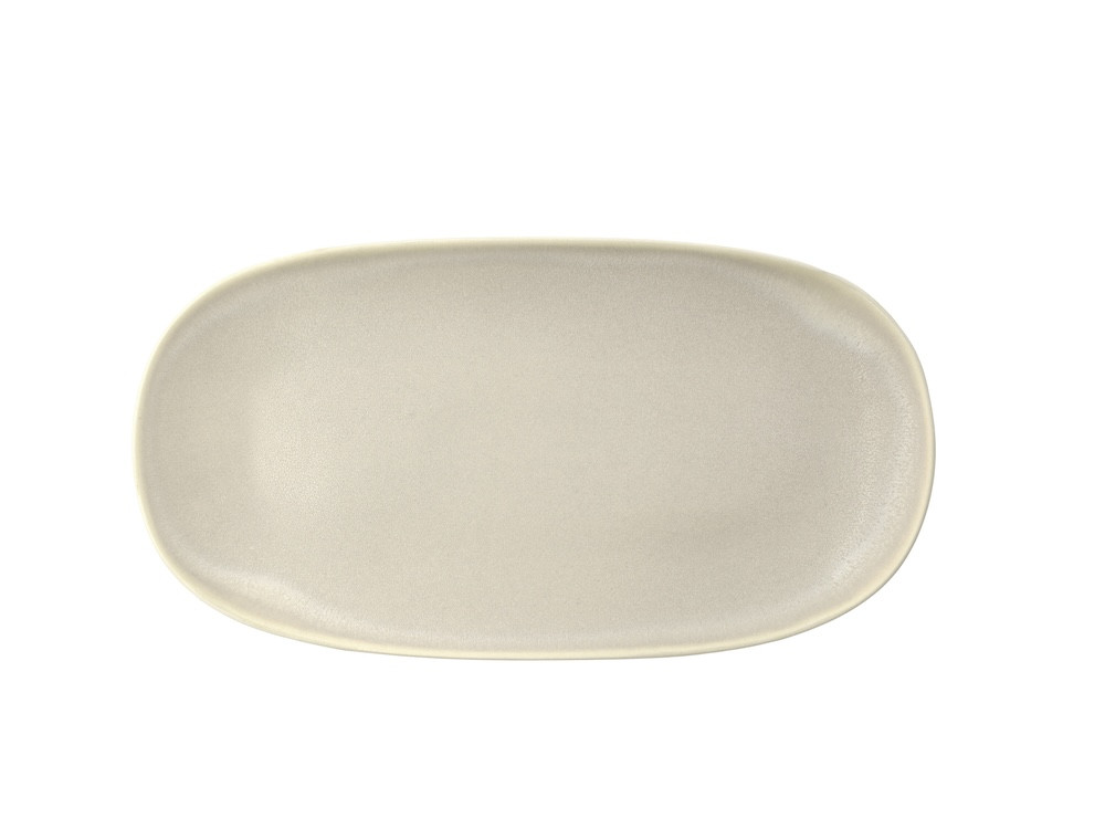 Kameninová servírovací tác Shoku Soft Beige 34x18 cm