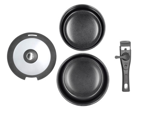 Sada hrnců s odnímatelnou rukojetí  1,1/2,4l Black 