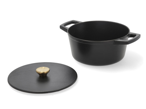 Litinový kastrol kulatý 3,6l Black 