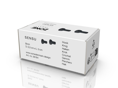 Háček na zeď 2ks Sensu Black 