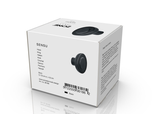 Háček na zeď  Sensu Black 