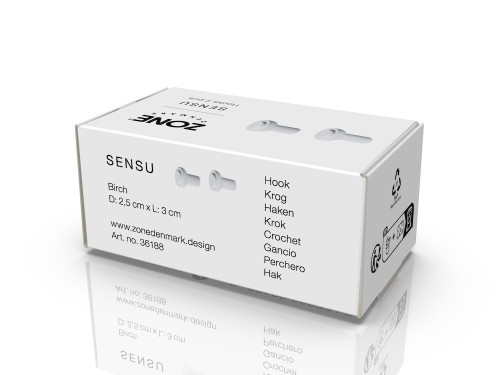 Háček na zeď 2ks Sensu White