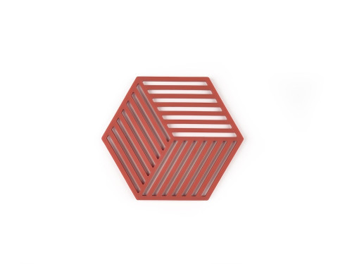 Silikonová podložka pod horké Hexagon Burned Red