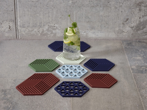 Silikonová podložka pod horké Hexagon Midnight