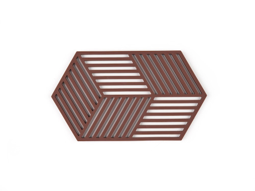 Silikonová podložka pod horké Hexagon Burgundy