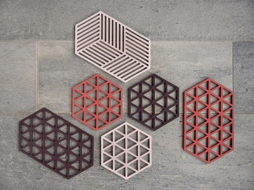 Silikonová podložka pod horké Triangles Rose