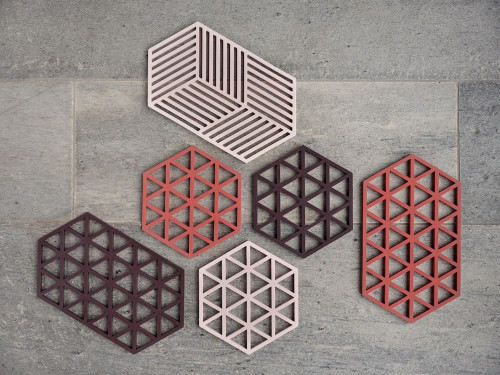 Silikonová podložka pod horké Hexagon Rose