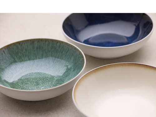 Kameninová mísa na těstoviny 20 cm  White/Dark Blue