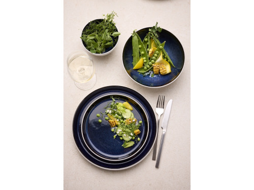 Kameninová mísa na těstoviny 20 cm  White/Dark Blue