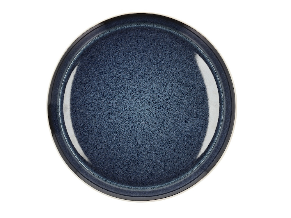 Kameninový mělký talíř 27 cm White/Dark Blue