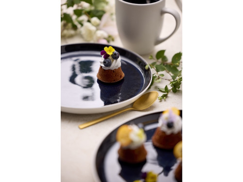 Kameninový hrnek s ouškem 30 cl White/Dark Blue