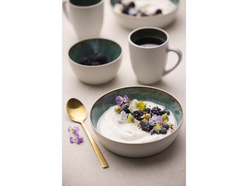 Kameninová miska na polévku 850 ml  White/Green