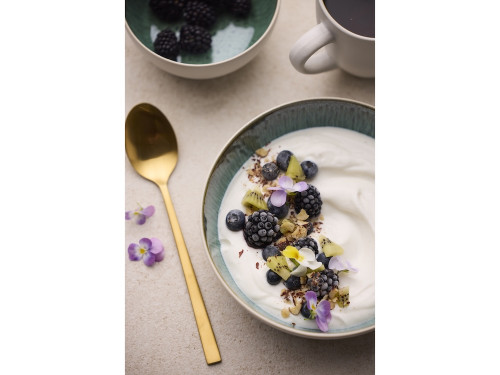 Kameninová miska na polévku 850 ml  White/Green