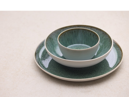 Kameninová mísa na těstoviny 20 cm  White/Green