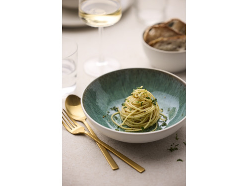 Kameninová mísa na těstoviny 20 cm  White/Green