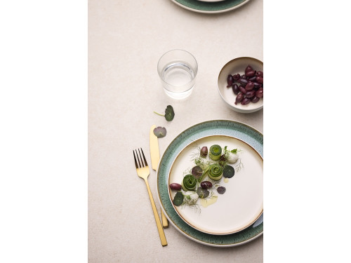 Kameninový dezertní talíř 21 cm White/Green