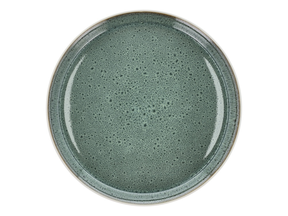 Kameninový mělký talíř 27 cm White/Green