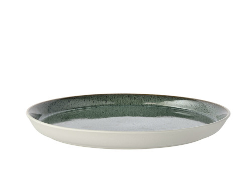 Kameninový mělký talíř 27 cm White/Green