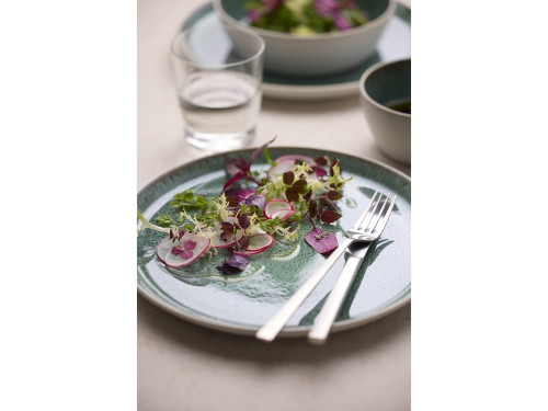 Kameninový mělký talíř 27 cm White/Green