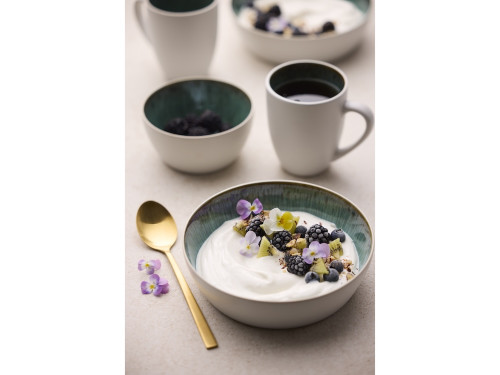 Kameninový hrnek s ouškem 30 cl  White/Green