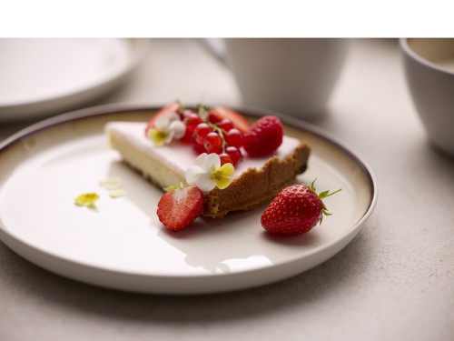 Kameninový dezertní talíř 21 cm White/Cream