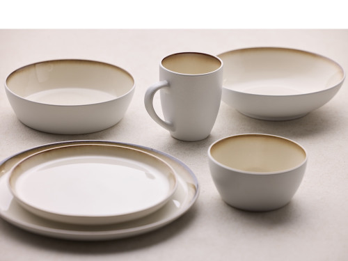 Kameninový hrnek s ouškem 30 cl White/Cream