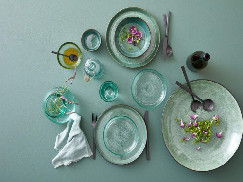 Kameninový mělký talíř 27 cm Green/Green