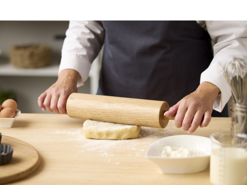 Dubový váleček na těsto s kuličkovými ložisky