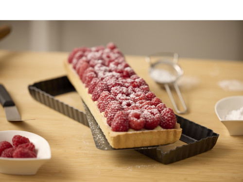 Obdelníková forma na koláč 35x11x2,6 Dark Grey