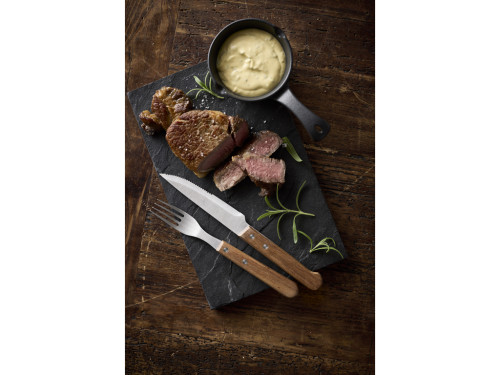 Sada příborů na steaky 8ks Nerez/Akáciové dřevo