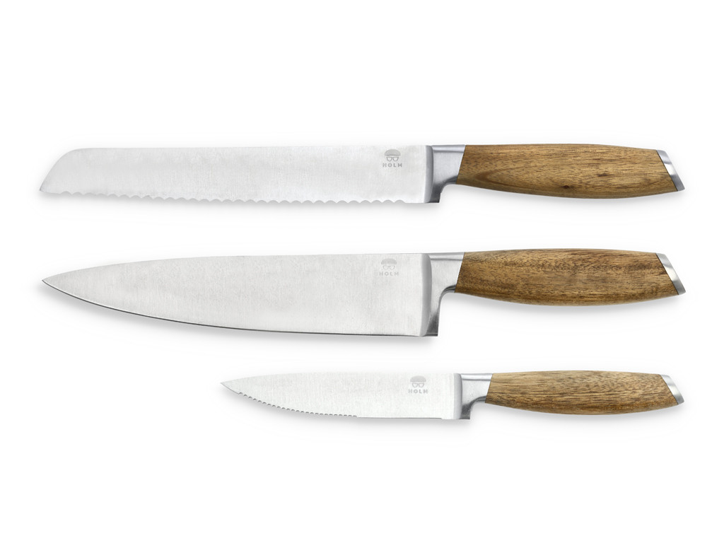 Set nožů 3ks Nerez/Akáciové dřevo