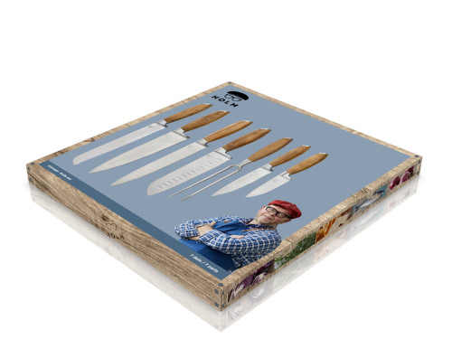 Set nožů 7ks Nerez/Akáciové dřevo