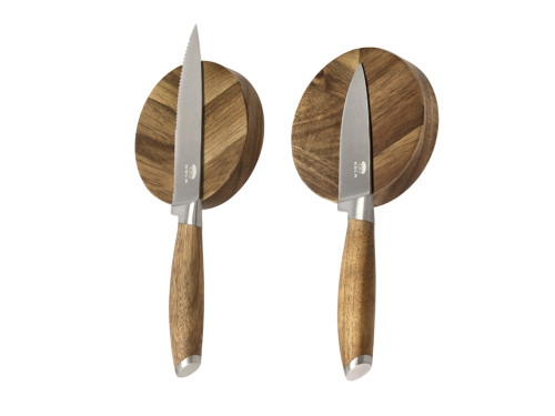 Magnetický držák na nože 2ks Akáciové dřevo