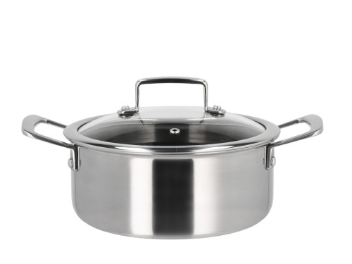 Sada 3 vrstvých hrnců s pokličkami 6ks Nerez