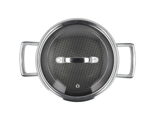 Sada 3 vrstvých hrnců s pokličkami 6ks Nerez