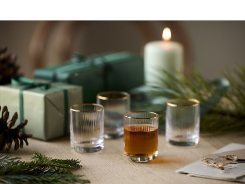 Sklenice na panáka Palermo Gold 6cl (6 ks)