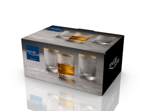 Sklenice na panáka Palermo Gold 6cl (6 ks)