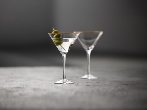 Sklenice na martini Palermo Gold 25 cl (4 ks)