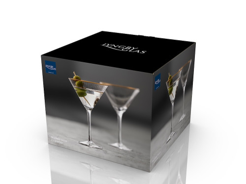 Sklenice na martini Palermo Gold 25 cl (4 ks)