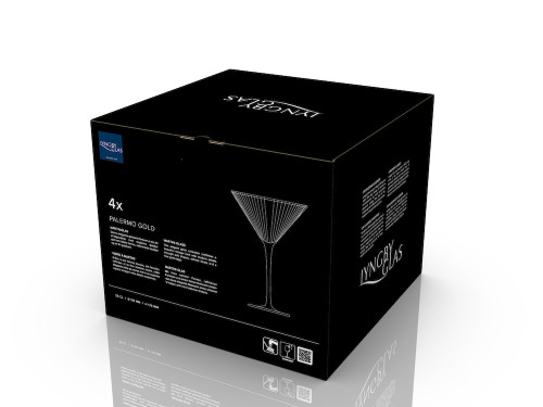 Sklenice na martini Palermo Gold 25 cl (4 ks)